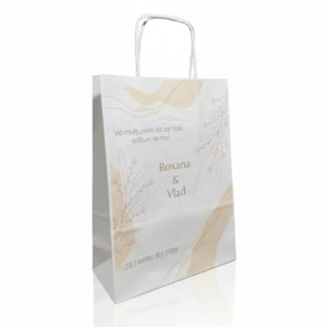 Pungi hartie pentru marturii nunta model 1 18x24x8 cm