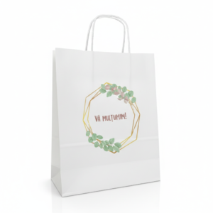 Pungi hartie pentru marturii nunta model 10 18x24x8 cm