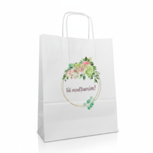 Pungi hartie pentru marturii nunta model 13 18x24x8 cm