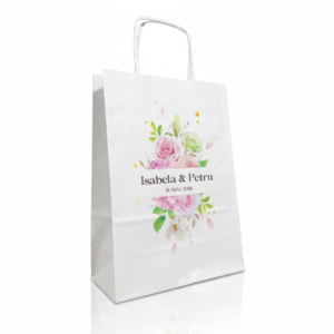 Pungi hartie pentru marturii nunta model 14 18x24x8 cm