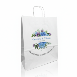 Pungi hartie pentru marturii nunta model 16 26x35x12 cm