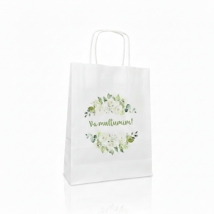 Pungi hartie pentru marturii nunta model 19 18x24x8 cm