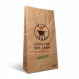 Sac hartie ambalare carbuni din lemn 3 kg