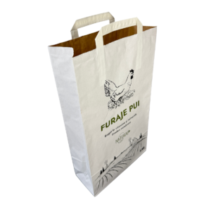 Sac de hartie cu maner pentru furaje de pui